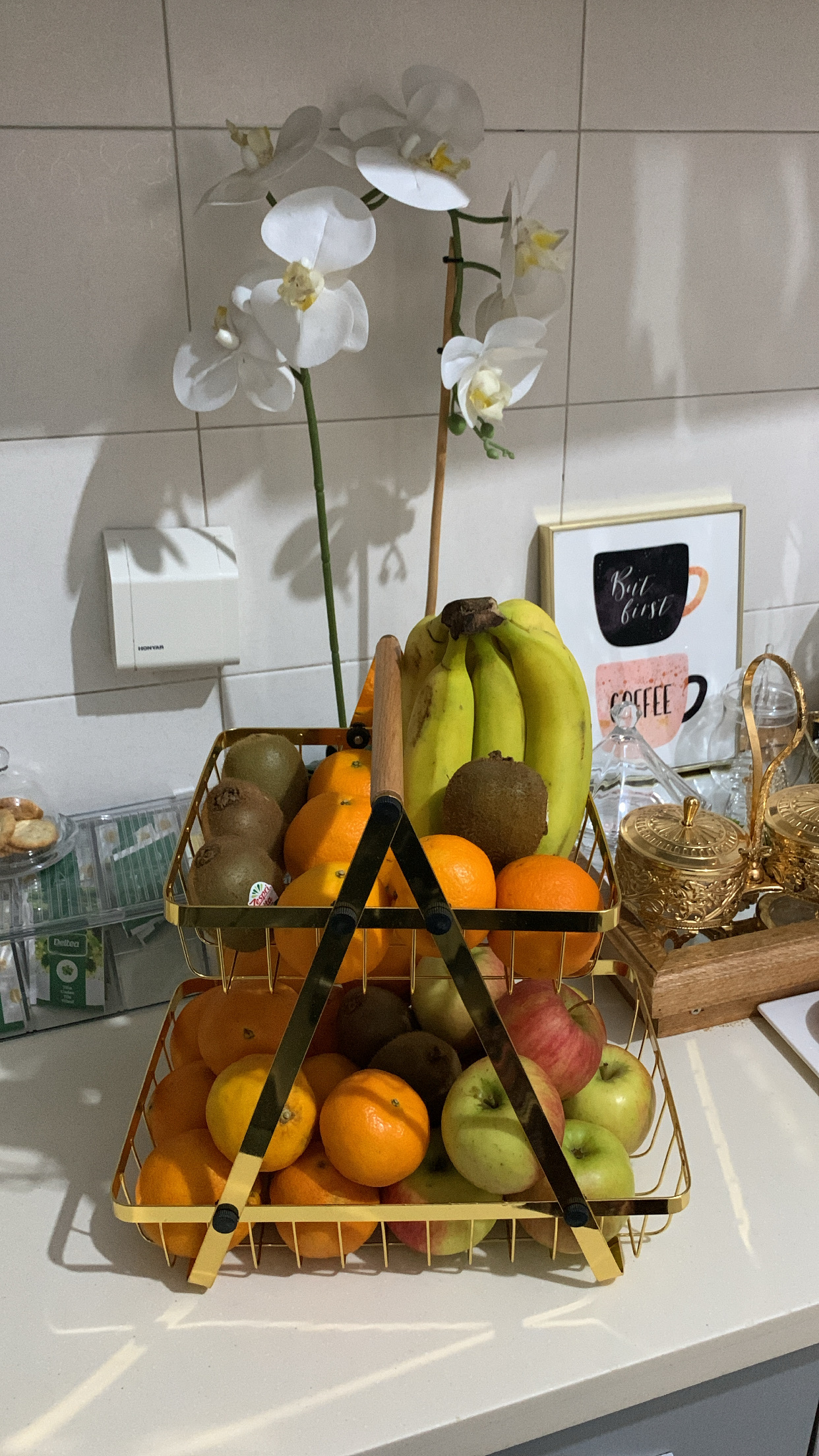 Cesta organizadora para frutas