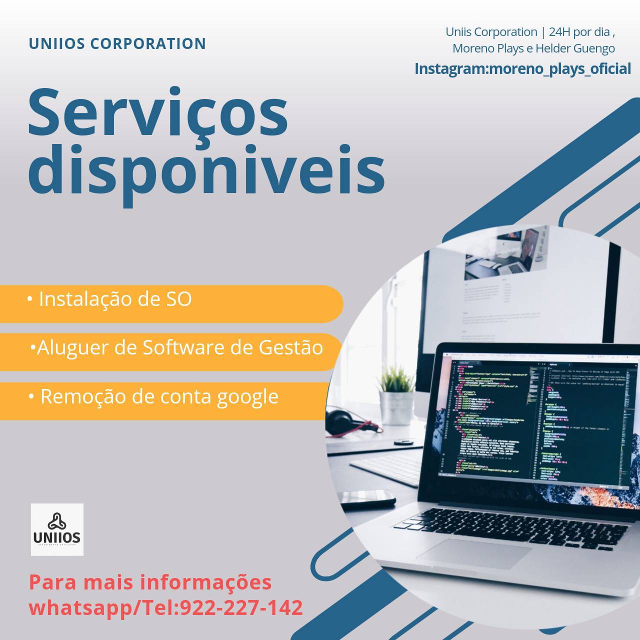 Criação e venda de softwares de gestão e faturação