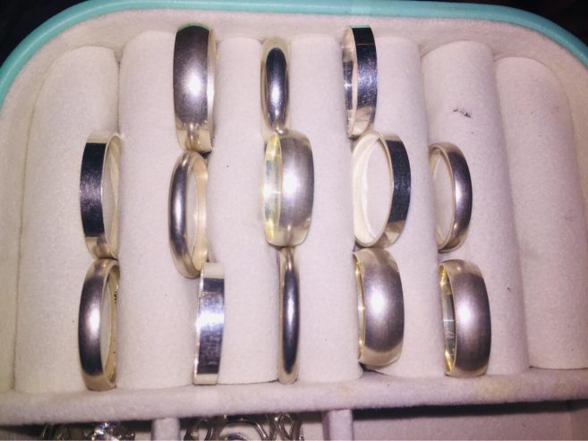 Anéis de prata Italiana pura de compromisso/Noivado