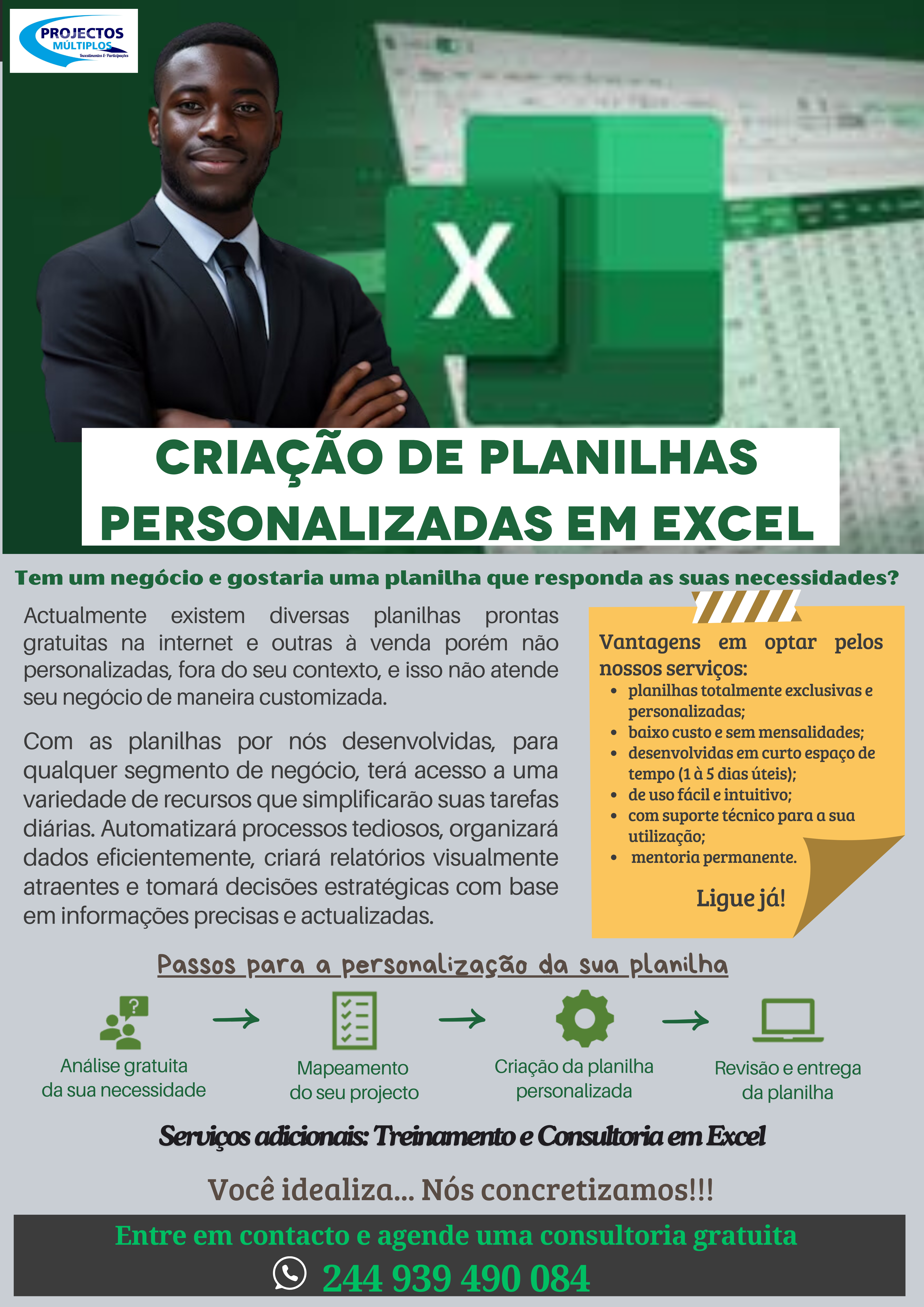 CRIAÇÃO DE PLANILHAS PERSONALIZADAS EM EXCEL