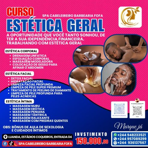 Serviços de estética em geral disponíveis