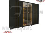 Roupeiro king com 6 porta e 4 gaveta tabaco