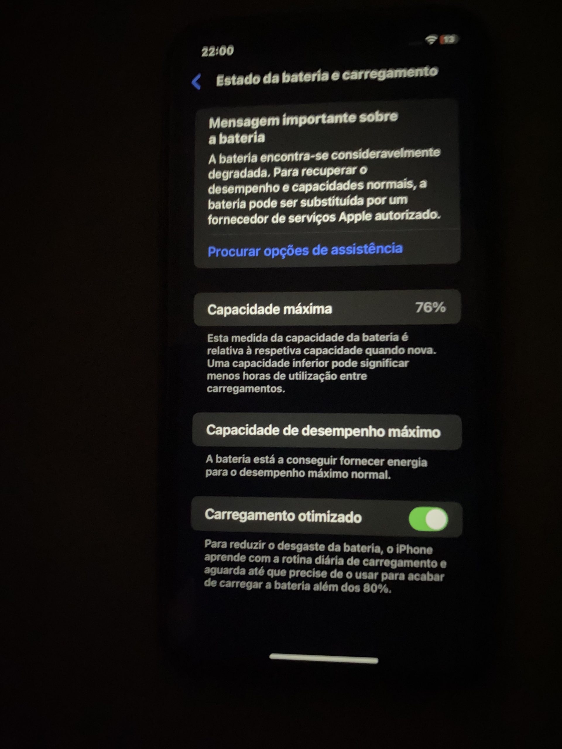 iPhone XR 128GB Bateria 76% tudo funcional.