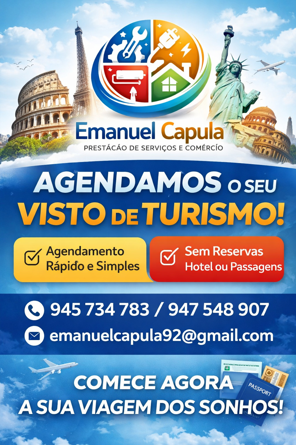 Agendamento de Turismo, sem reservas